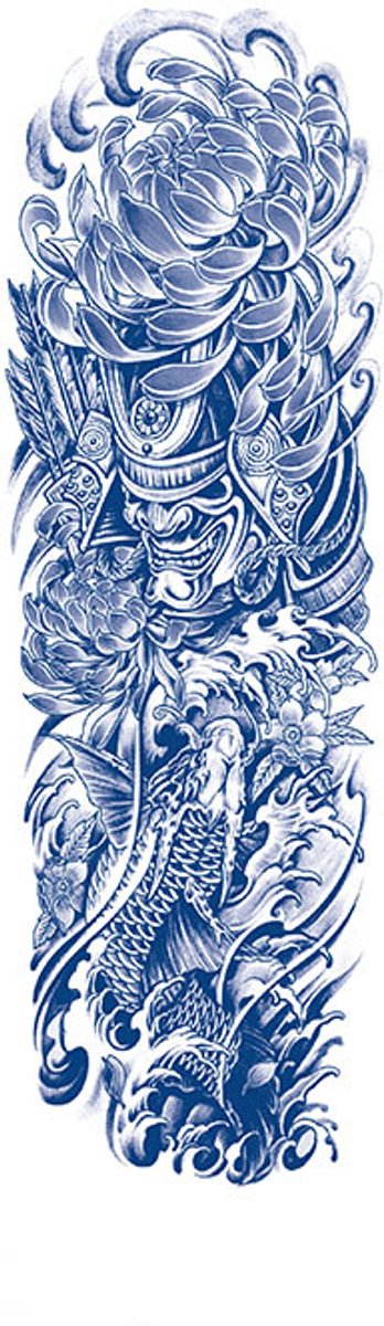 Tijdelijke sleeve tattoo japans 2 weken