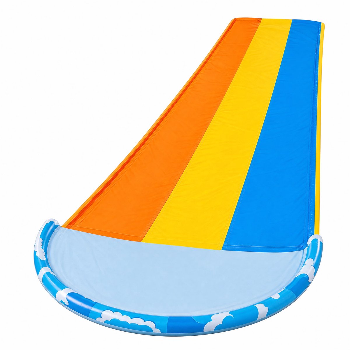 Atlasyx buitenspeelgoed - Waterspeelgoed - Waterbaan - Waterglijbaan - Glijbaan buiten - 3 Glijplanken - 686 x 213 cm - Blauw