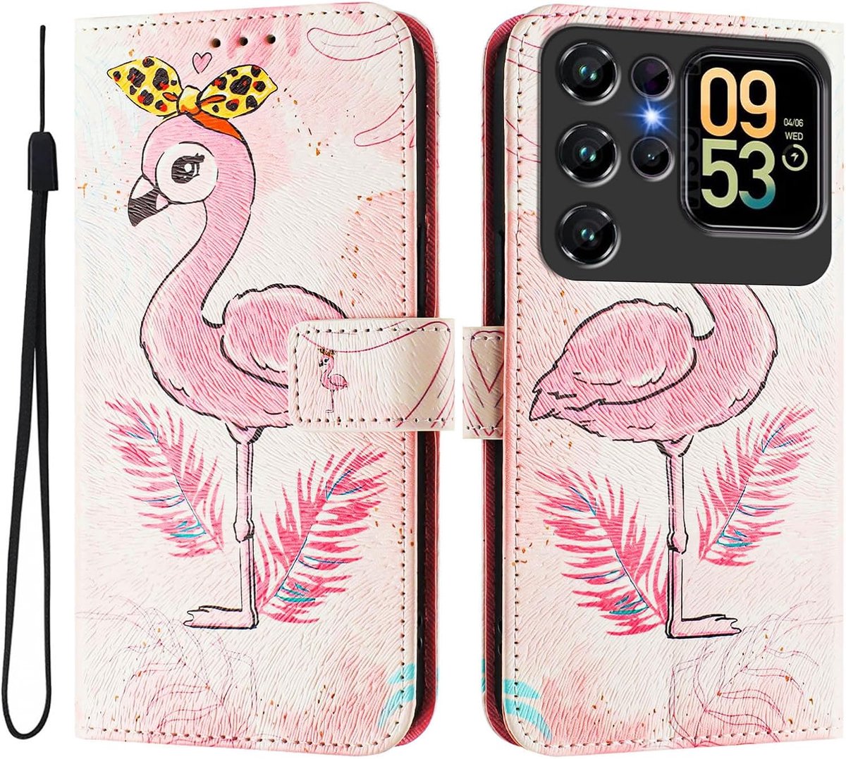 Compatibel met Oukitel C62/Oukitel C62 Pro, PU-leren deksel, case, cover, flip siliconen bumper, boekstandaard, tekening, portefeuille, magnetisch, schokbestendig, lamingo