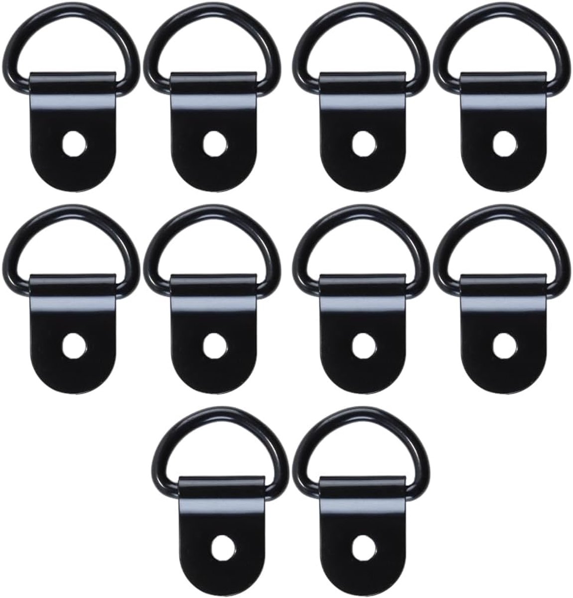 10 stuks D-ringen foto hangende haken last anker hanger houder haken voor vrachtwagen camper magazijn boot vracht zwart
