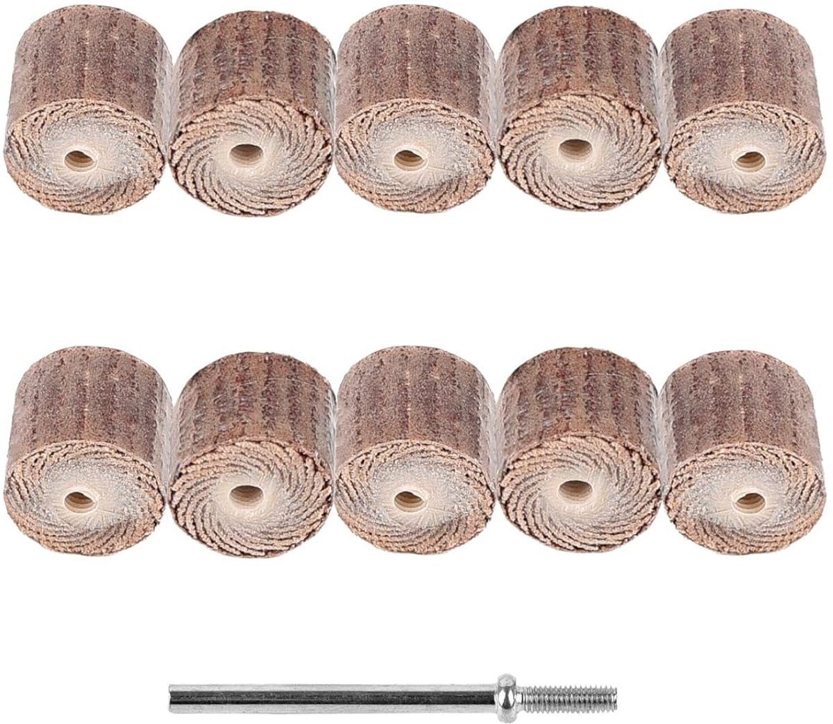 Schuurpapier Flap Wiel Schijf Borstel Bit Slijpen Polijsten Tool Sander Boor Schuren Flap Wiel Grof voor Rotary Set Grit #600 met 3mm Doorn Schacht
