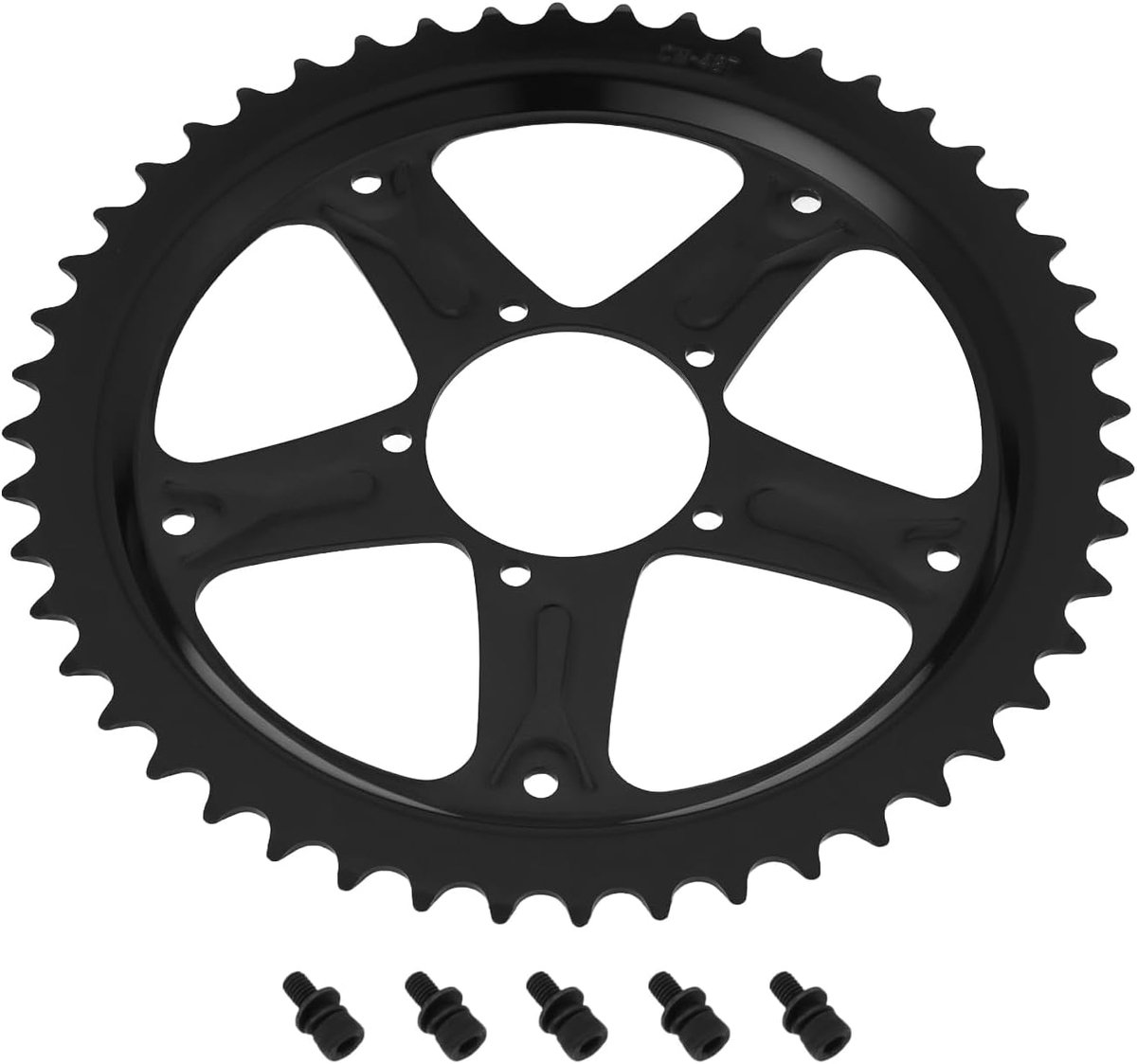 1Pc Elektrische Fiets Motor Kettingwiel Staal Mid Drive Ketting Ring Vervanging BBS01B BBS02B voor E-Trekking Fiets E-City Bike Zwart
