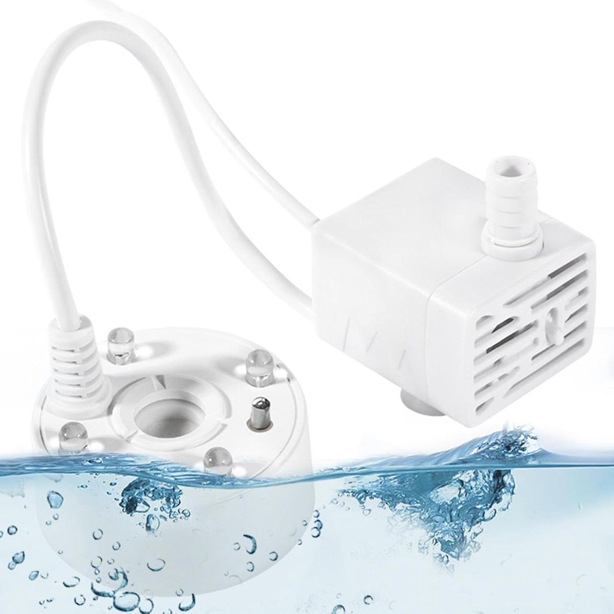 Mist Machine - Luchtbevochtiger Verdamper - Decoratieve Sfeer - USB Aangedreven - 4.8x4.8x2.5cm - Wit