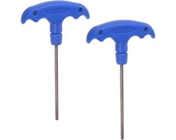 2 stuks H3 T-mango inbussleutel 3 mm S2 staal T-sleutel binnenzeskant reparatiegereedschap
