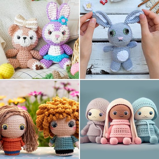 Ogen, 60 Stuks Pop Realistische Kleurrijke Breiwerkveiligheidsogen voor Decor Breiwerkaccessoires Poppen Knutselen, Gemengde Kleuren — afbeelding 4