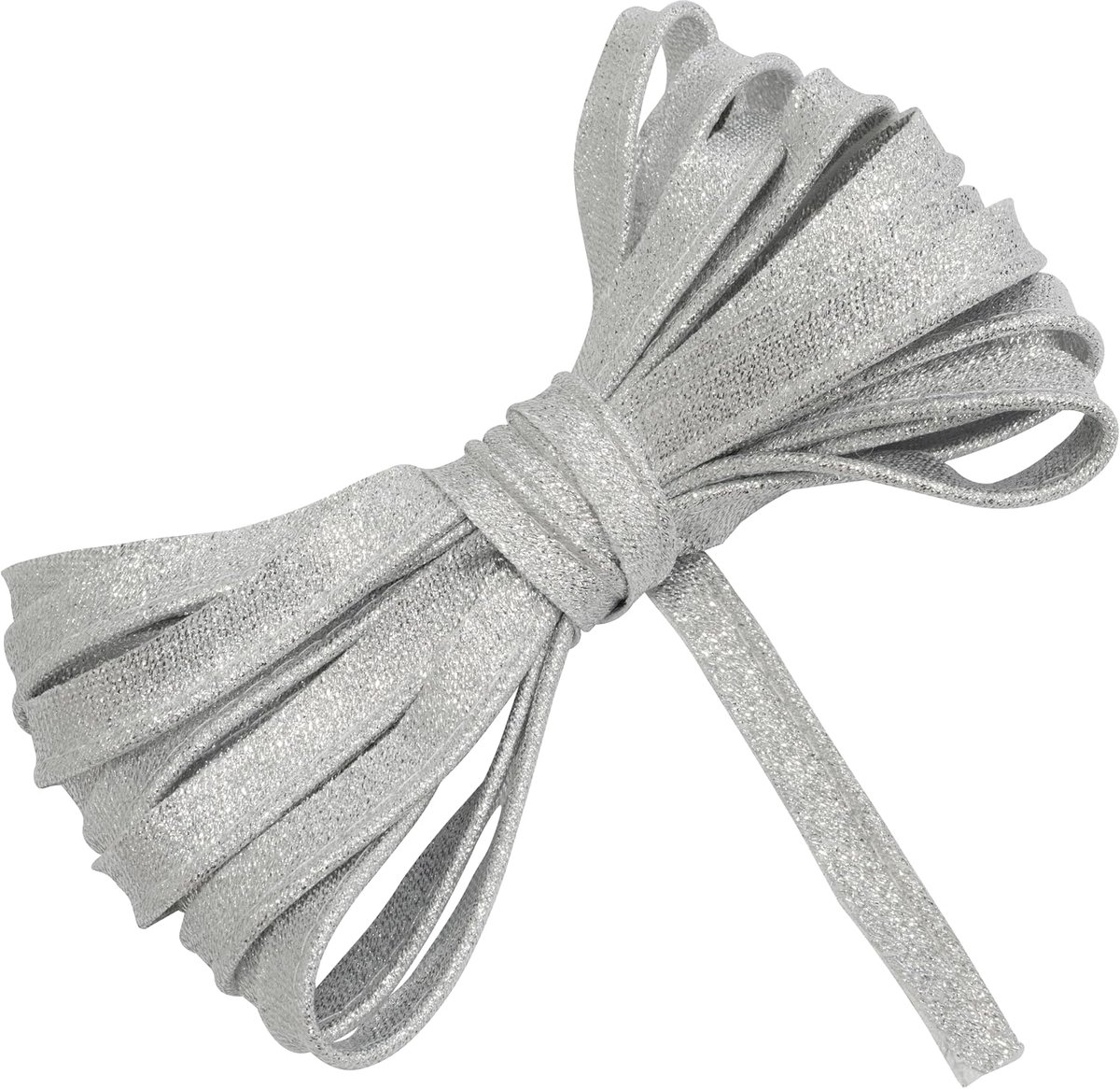 - C77401 - band 5 meter x 10 mm - van polyester - kleur zilver - bies gallon kleding kussen dekbedden