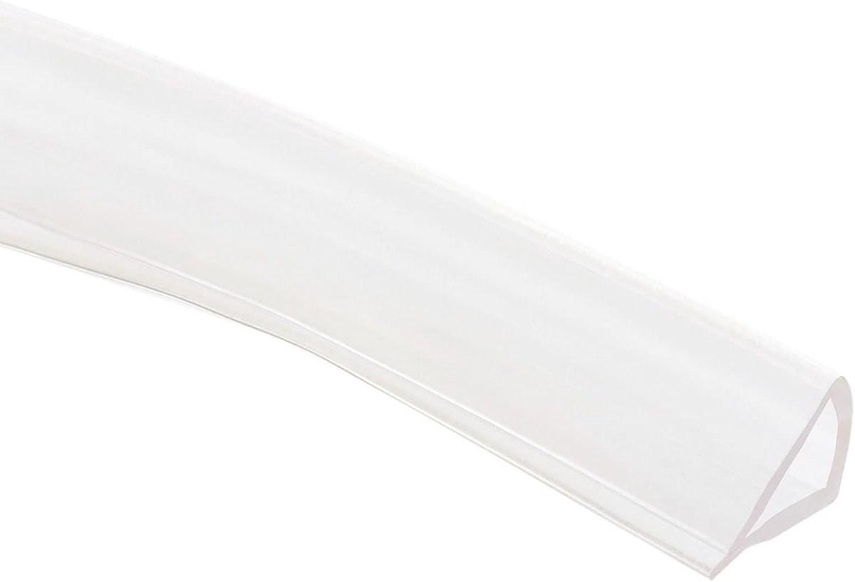 sourcing map Trimafdichting, PVC U-afdichting kanaal randbeschermingsfolie voor 7-9 mm rand 5 meter lengte 0,47 inch hoogte transparant