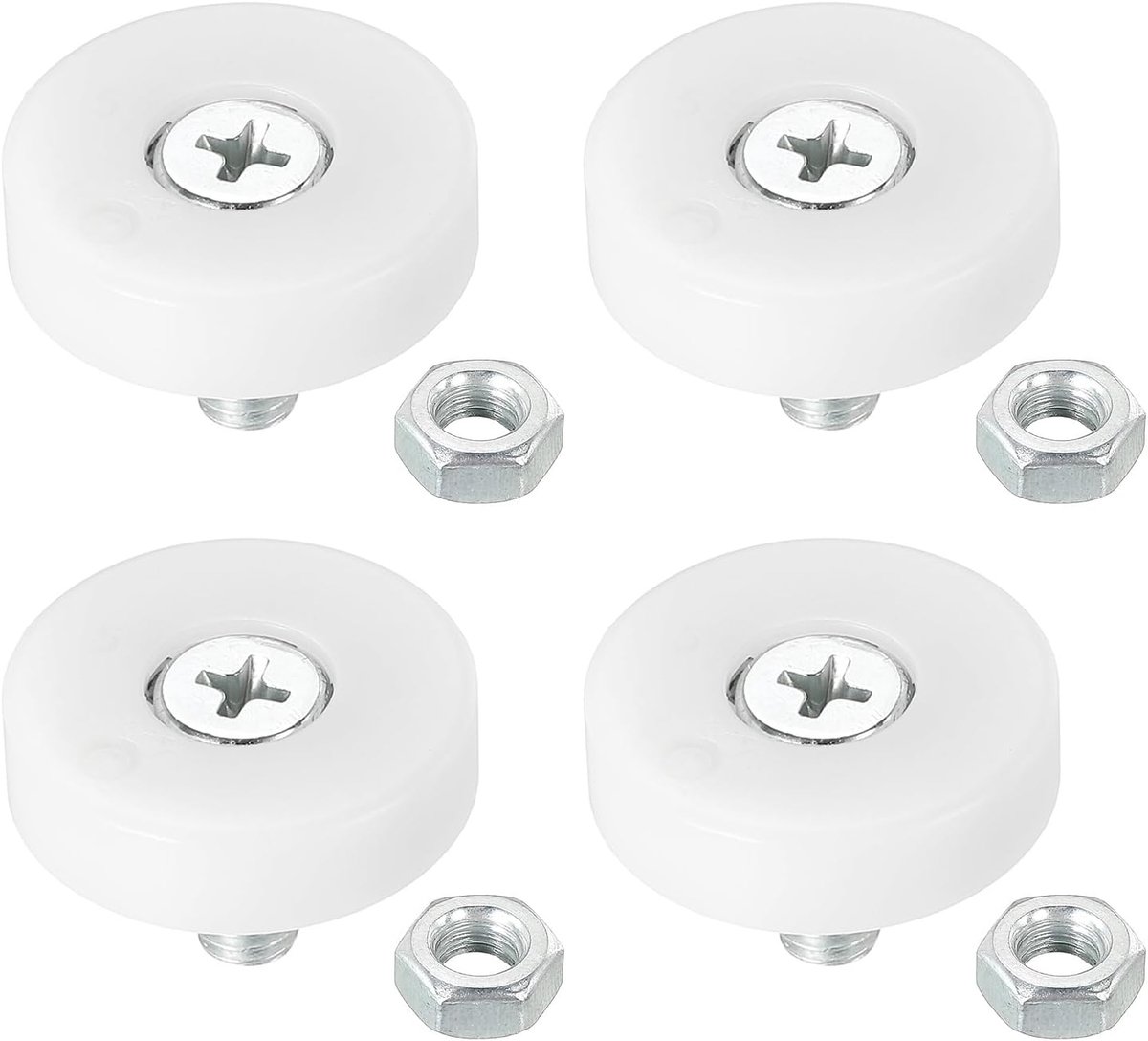 25mm Laderollen, 4 Plastic Ladekatrol Vervangingswielen die Kleine Katrol met Noten dragen