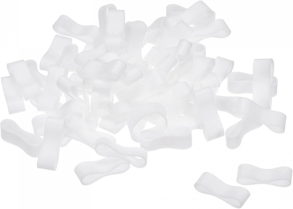 sourcing map 100 stuks siliconen rubberen banden ringen antislip 15 mm diameter. 0,7 mm dik 7 mm breed voor draadkabels bundels omwikkelen