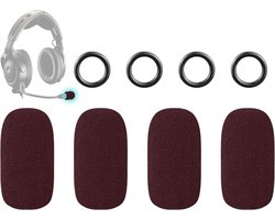 Vervangende Microfoon Bedekking voor Bose Aviation X A10/A20/A30 Luchtvaarthoofdtelefoon, Microfoon Sponsfilter, 4-Pack Schuimrubberen Bedekking, Windscherm