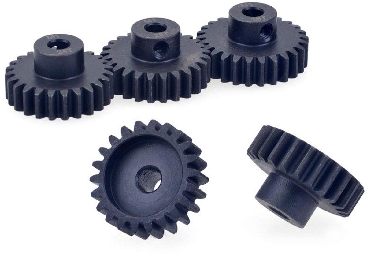 5 STKS M1 5mm 22 T 23 24 25 26 Rc Motor Tandwiel voor 1/8 Rc Auto Geborsteld Borstelloze Motor