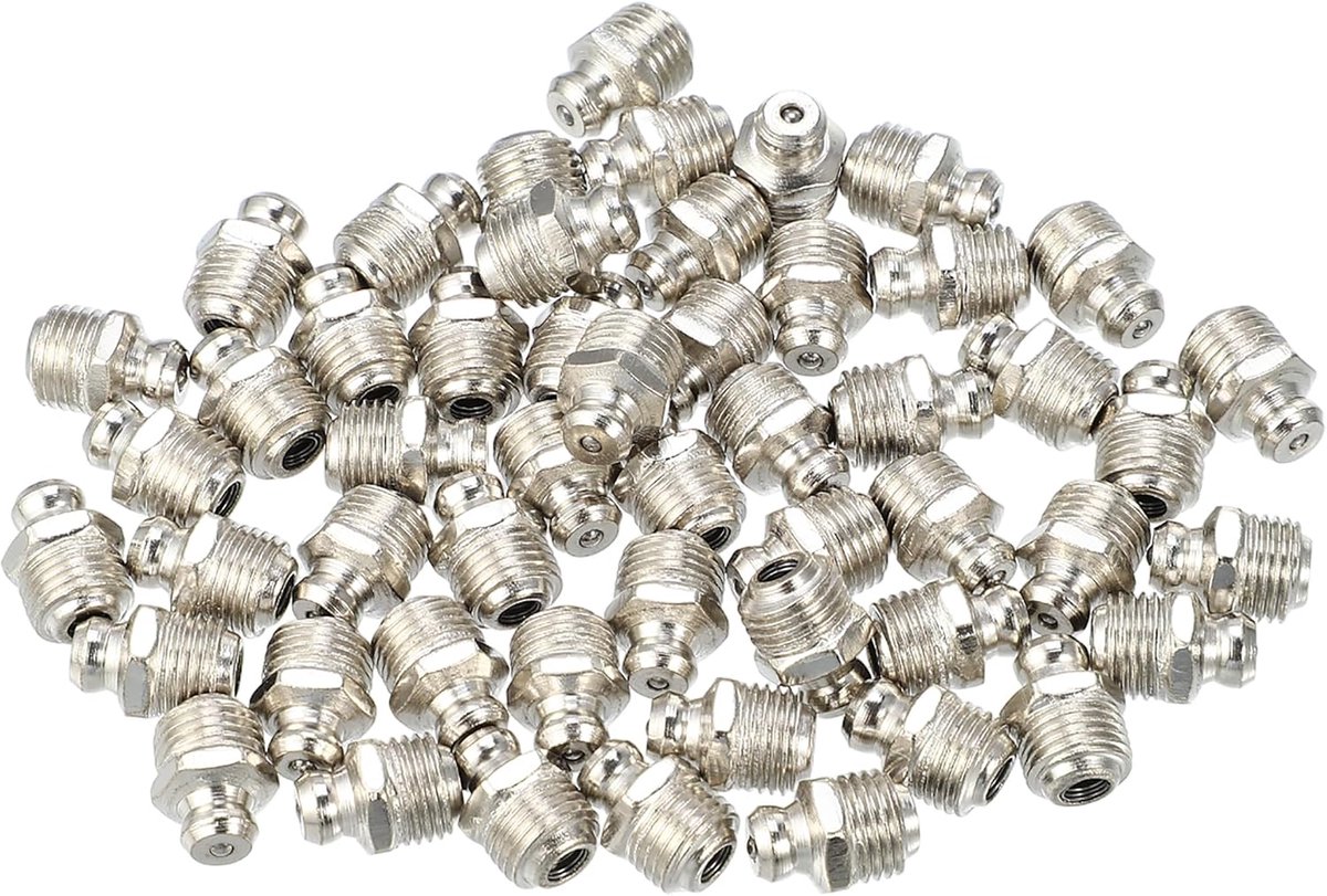 50 stuks smeernippel M10 auto vernikkeling smeernippel set kegelsmeernippel rechte smeernippel