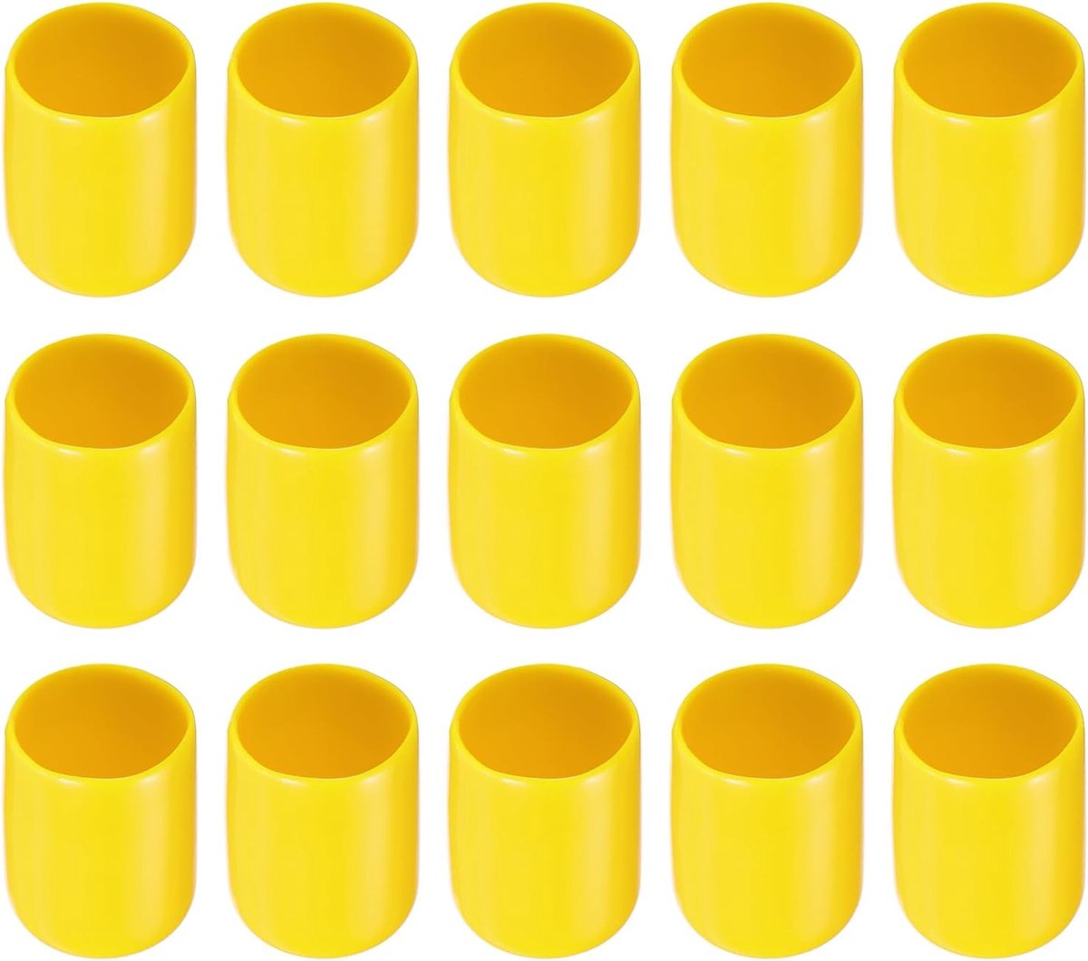 25 Pack Schroefdraad Protector Cover Rubberen eindkappen, [voor schroef, bout, staaf eindkap] - 5/8" (16 mm) ID/Geel