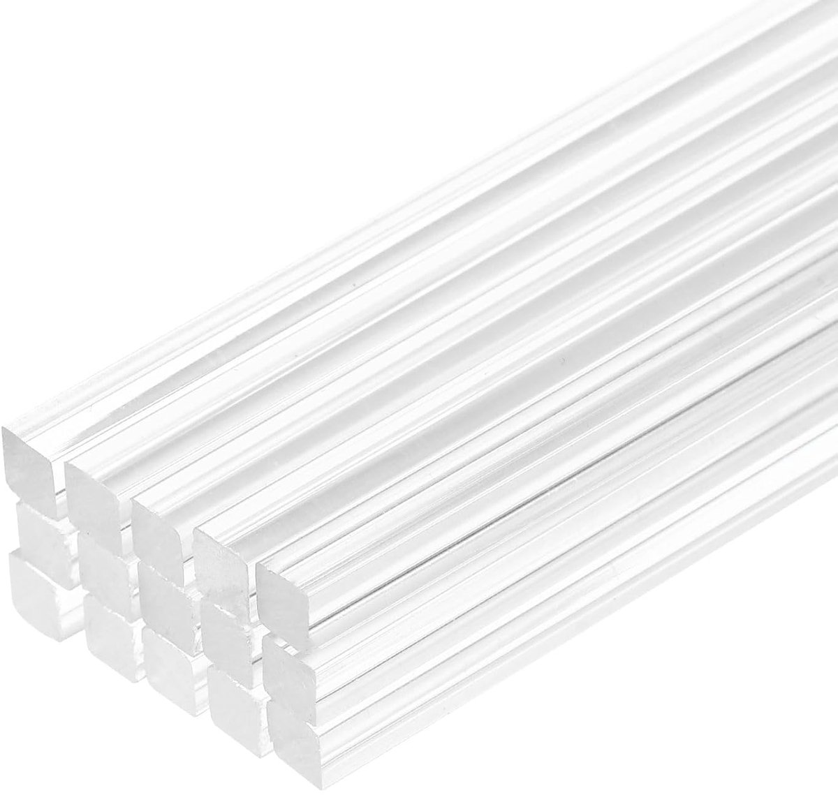 30 stuks acryl kunststof staven, vierkant, 4 mm x 300 mm, acrylstaaf, transparant, voor modelbouw, doe-het-zelf, architectuurmodelbouw, doe-het-zelf zandtafel