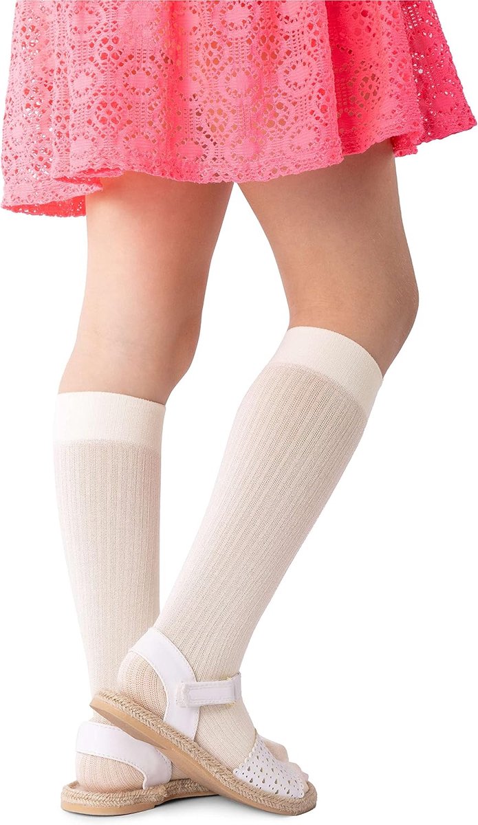 Kinderen, meisjes, strepen, knielang, 100 denier, comfortabel, zacht, warm, zachte sokken, flexibel, kleine kinderen, casual, schattig, schooluniform, jurk boven de kuit, een paar Molly