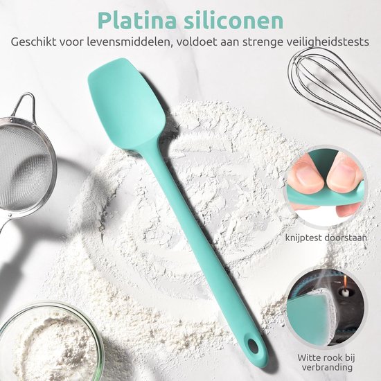 Silicone lepel Spatel 315 ℃ Hoge Hittebestendige (Wintertaling) - 36 cm Flexibele Naadloze Siliconen Spatel, geschikt voor Bakken, Koken, Mengen en Schrapen in Pannen met Antiaanbaklaag — afbeelding 2
