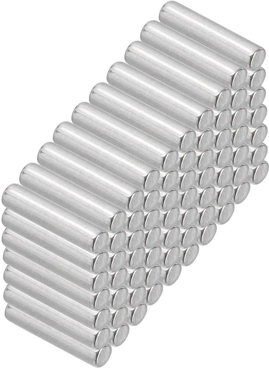 Positioneringspen van 304 roestvrij staal, 3 x 12 mm, 50 stuks | Centreerdoorn pennen metaal cilindrisch voor planken elementen voor positie componenten bevestiging meubels