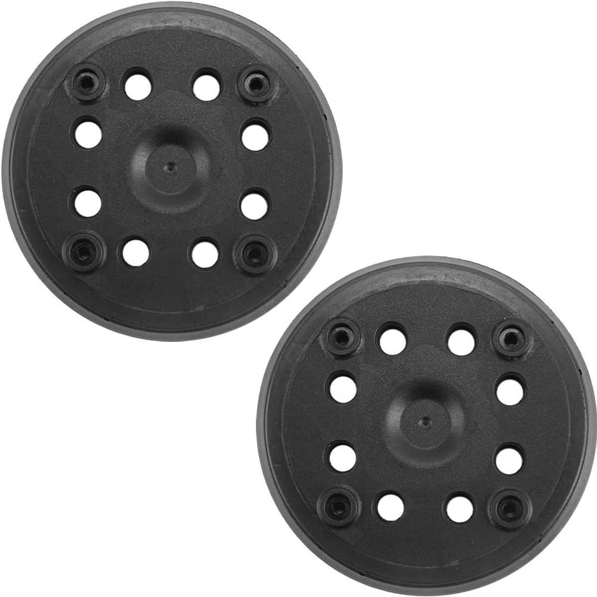 2 stuks 123 mm schuurschijven polyurethaan fijn zwart vervangende onderdelen compatibel met excentrische schuurmachine PEX 270 A AE met 8 schroeven