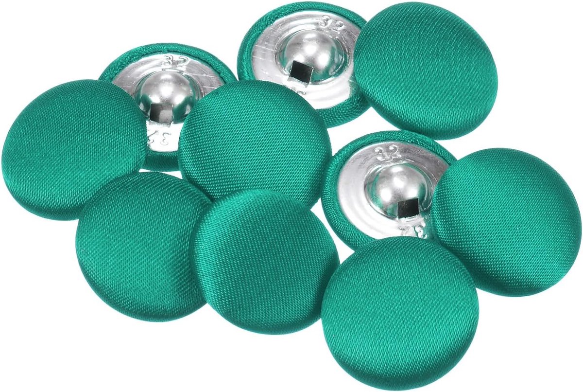 Knopen met stoffen bekleding 20 mm Satijnstof Bedekte naalden Ronde knutselknopen Metalen schacht Luikknopen Vintage voor mantel kleding jas blazer pakken DIY