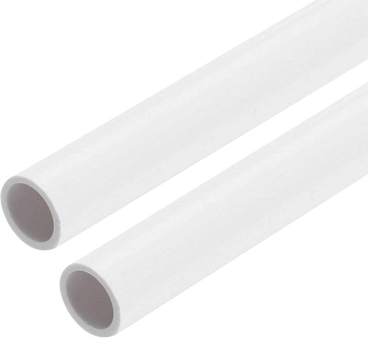 2 stuks PVC buis, diameter 8 mm lengte 0,23 m rond kunststof buis voor tuin, aquarium, waterleiding, kabelkanaal, ventilatiebuis (wit)