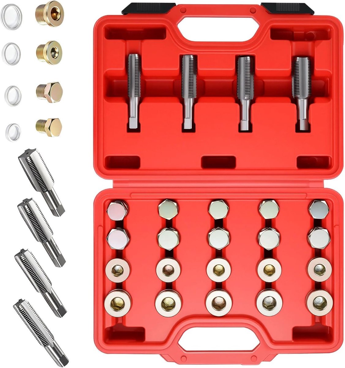 64-delige oliekan, schroefdraad, reparatieset voor olieafvoer, schroefdraad, reparatieset voor oliekan, schroef M13, M15, M17, M20