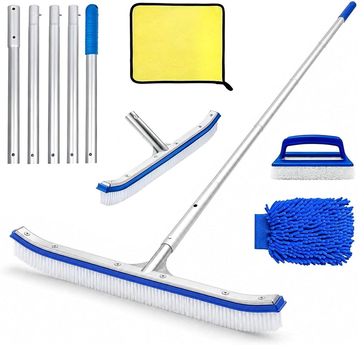 Zwembadborstelset (blauw)
