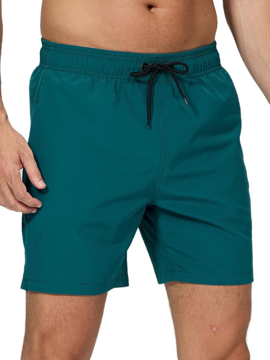 Shorts met ritszakken surfen rekbare strandshorts ademende mesh voering sneldrogend