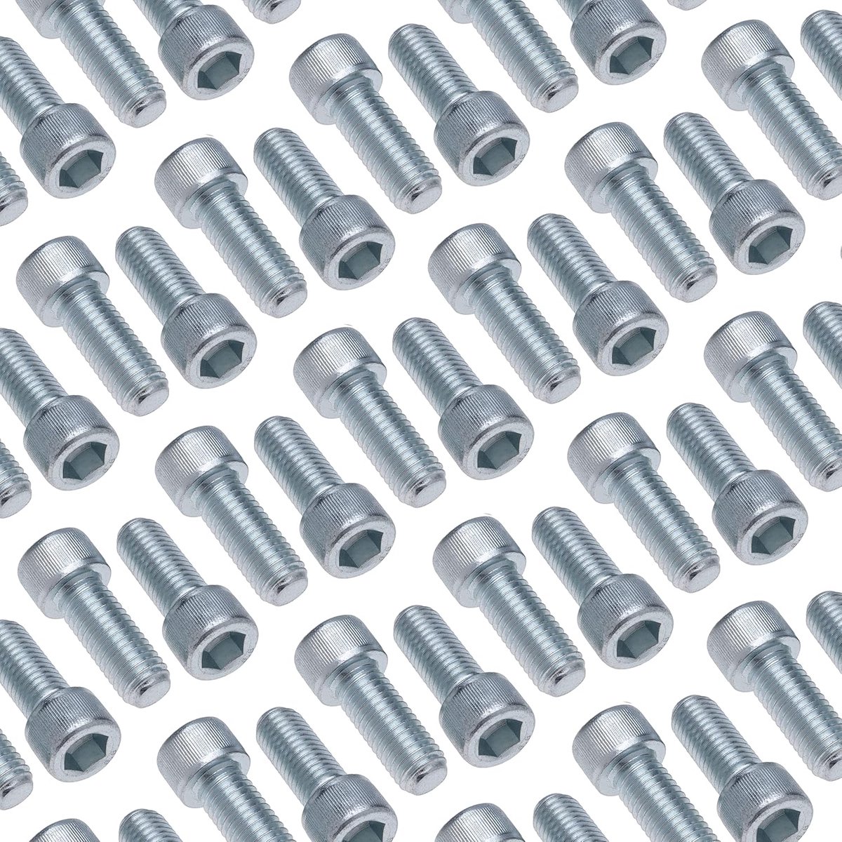 M6x20-8.8 (Pack van 25) Verzinkt Zeskant Inbusbouten Schroefdraad Bevestigingsmiddelen Cilindrische Zware Gecertificeerd Standaard DIN912 (6mm x 20mm)