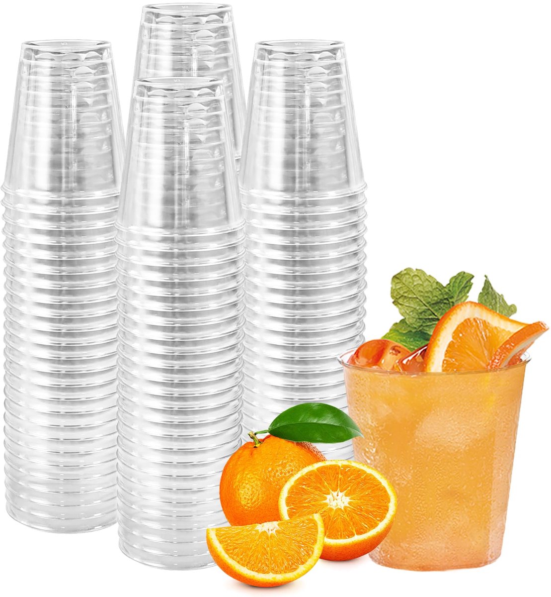 Borrelglazen 5 cl - transparante plastic shotbekers - herbruikbaar - ideaal voor feestplezier - SnelShoppen