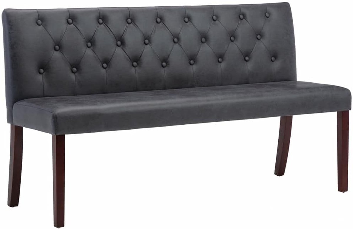 Gestoffeerde/Gang/Wacht/Eetkamer/Woonkamerbank, Bank met Rugleuning voor Hal/woonkamer 148,5 Cm, ​​Bruin, Suede Look (148,5 cm)