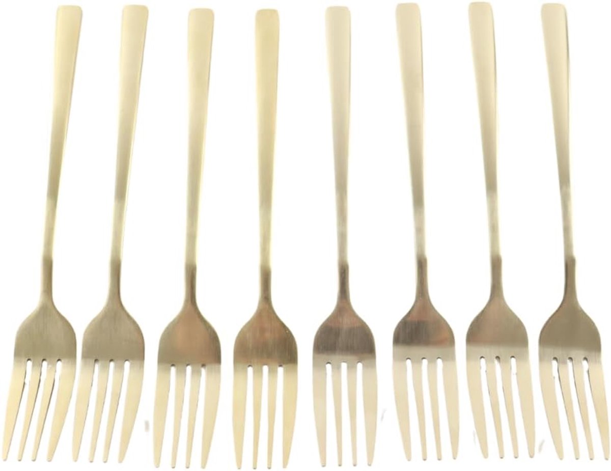 Taartvorken set van 8 - Roestvrij staal - Vaatwasmachinebestendig - Perfect voor gebak - SnelShoppen