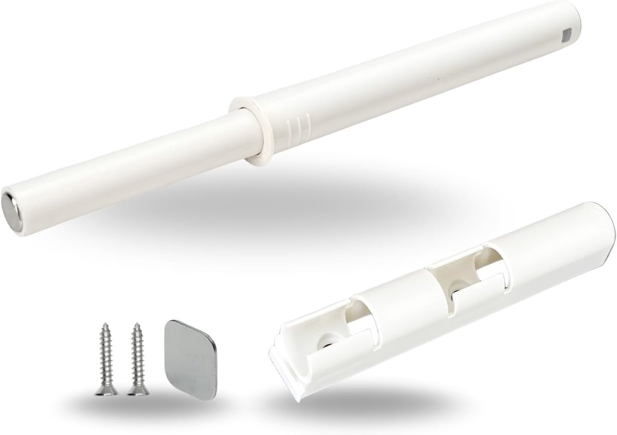 Universeel drukken en openen voor deuren, push-pull voor meubels, schuiven en openen voor huisdeuren, drukopening met siliconen of magneet, dikte 2,5 kg (magnetisch, wit)