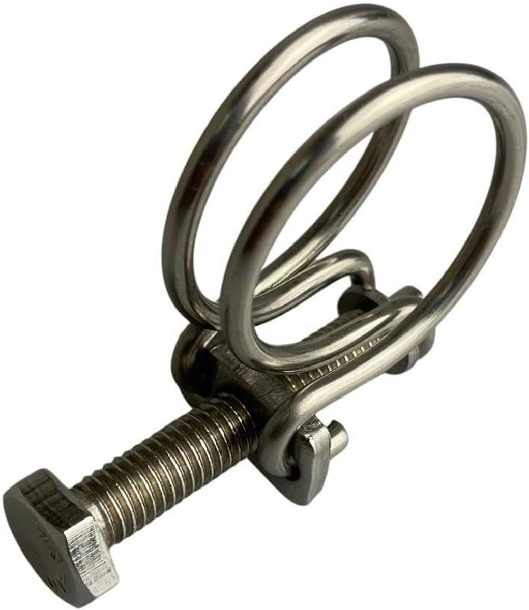Dubbele draadklemmen voor slang 45-51mm vijverpijpschroefstrakke Koi-visfitting filterpompklem x10