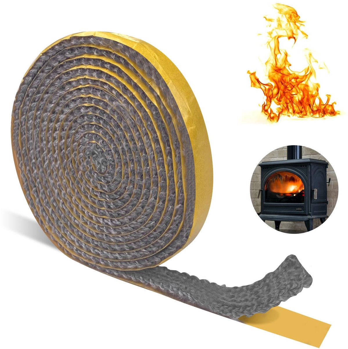 Oven afdichtkoord - zelfklevend - vuurvast - optimale isolatie - SnelShoppen