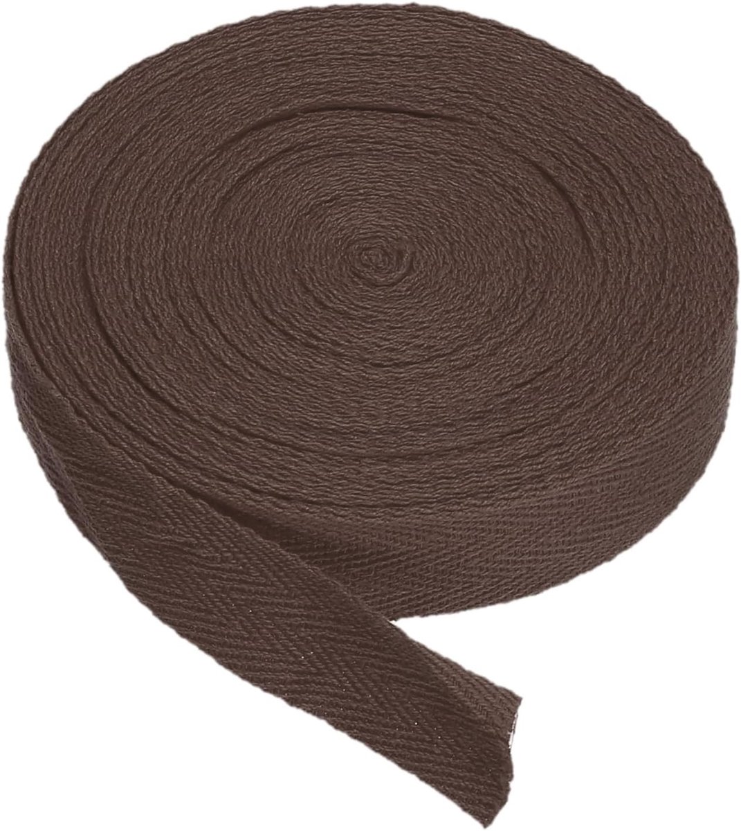 Katoenen band 20 mm (3/4 inch), 9 m (10 yard), Chevron-band, naaiband, cadeau, ambachtelijke verpakking, doe-het-zelf, bruin