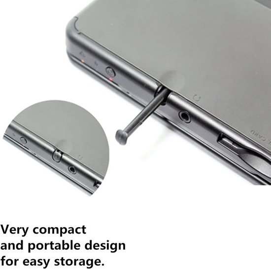 30 stuks plastic vervangende touchscreen-styluspen, compatibel met Nintendo New 3DS XL, nieuwe 3DS LL (zwart) — afbeelding 3
