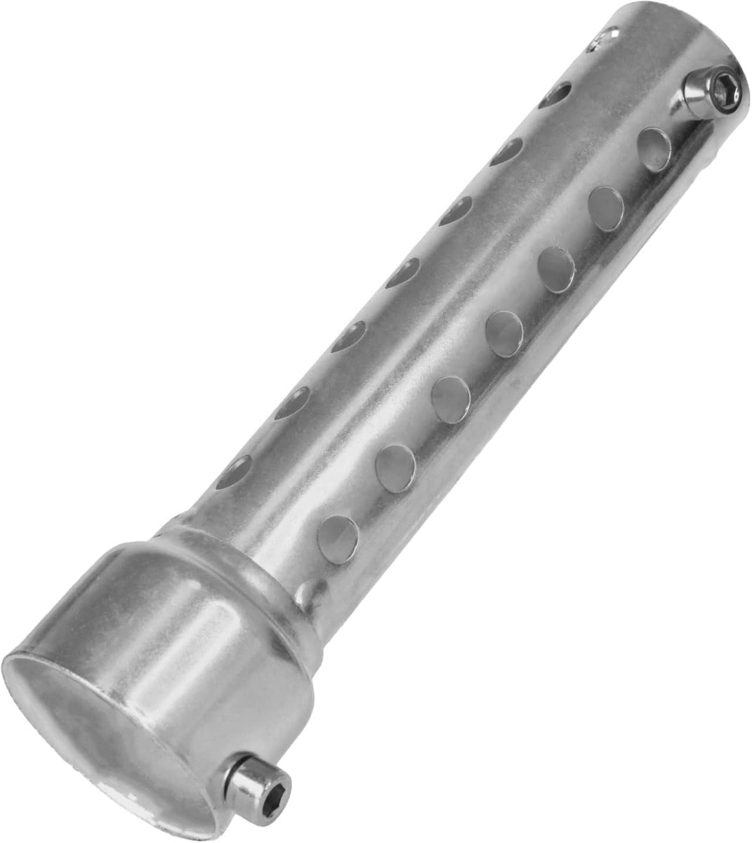 Motorfiets uitlaatdemper zone 35 mm verstelbare universele demonteerbare geluiddemper voor Moto DB Killer XSQ-03 (zilver)