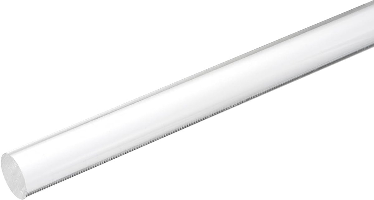 Ronde staven van acryl, 25 x 300 mm, transparant, acryl, kunststof staven, strips voor doe-het-zelf knutselen, verlichting, tuindecoraties, 25 mm x 300 mm
