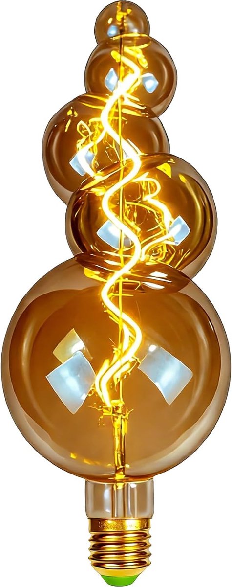 Vintage 4W Diammable 2000 Kelvin Super Warm Big Globe LED-lamp 220/240 V Edison Schroef E27 Socket Speciale Decoratieve Gloeilamp G125 (gouden)