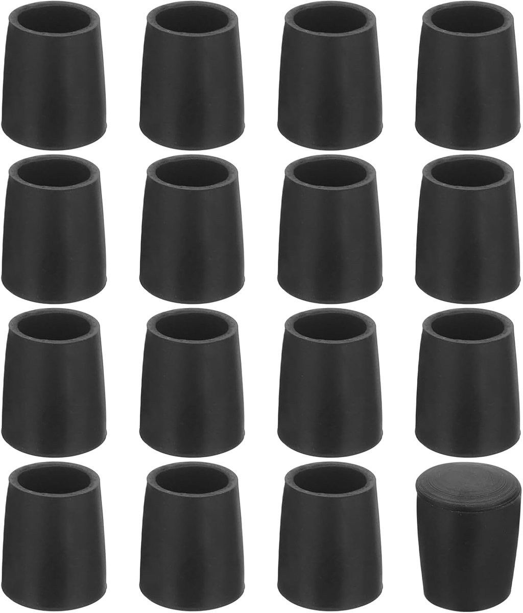56 stuks stoelpootdoppen, 8 mm, zonder merk, antislip voetafdekkingen, vloerdoppen, eindkappen voor ronde tafels, meubels, zwart