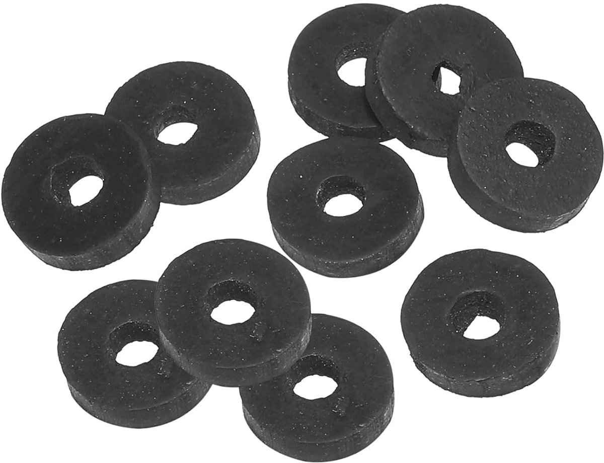 M4 Rubberen sluitringen, rubberen afdichting, rond, 10 stuks, 4 mm ID, 13,8 mm OD, 3 mm dik, platte sluitringen, set, afdichtingsrubber voor kraanbuis, bevestigingsschroef, zwart
