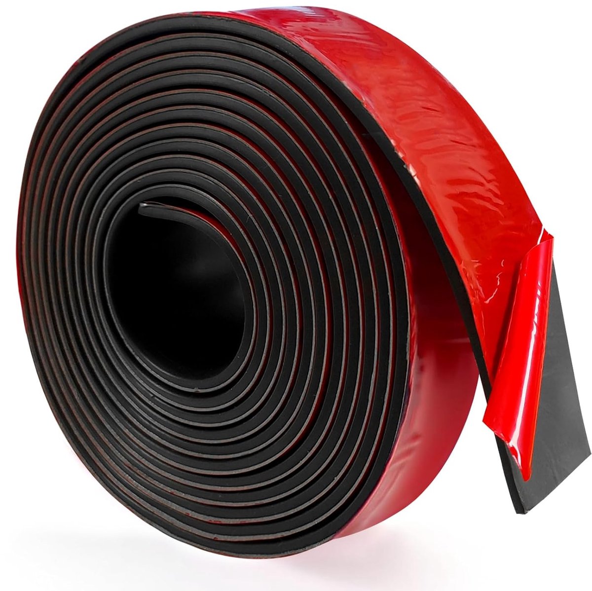 Rubberen strips, zelfklevend, 3,2 m (l) x 25 mm (b) x 1,5 mm (d), antislip rubber, zelfklevend, rubberen plakband, rubberen strips, neopreen voor doe-het-zelf afdichtingen, vloerbedekkingen