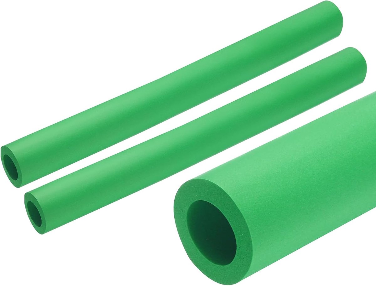 Buisisolatie schuim, diameter 18mm isolatiedikte 6mm verwarmingsbuisbekleding voor fitnessapparatuur, buizen, handgrepen (Groen)