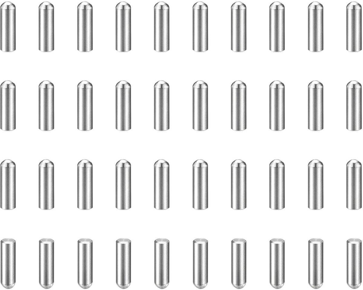 70 stuks cilinderpennen, 4 mm x 12 mm metalen pen, 304 roestvrij staal, cilindrische ronde kop, plugpennen paspen voor gereedschapsbouw, machinemontage en apparatuur