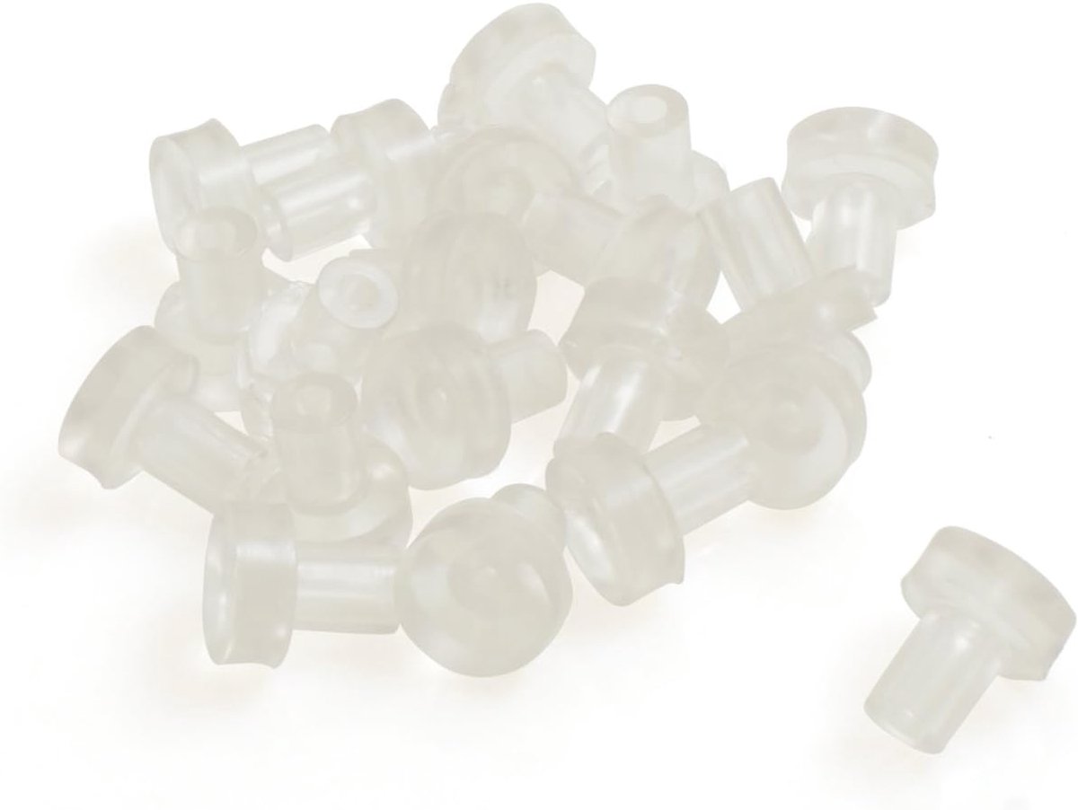 PVC glasplaat 20er set Ø 6mm glasplaten transparant