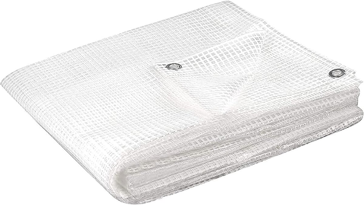 6057BX dekzeil van netstof, transparant, gewicht 130 g/m², afmetingen 3 x 3 (9 m²)