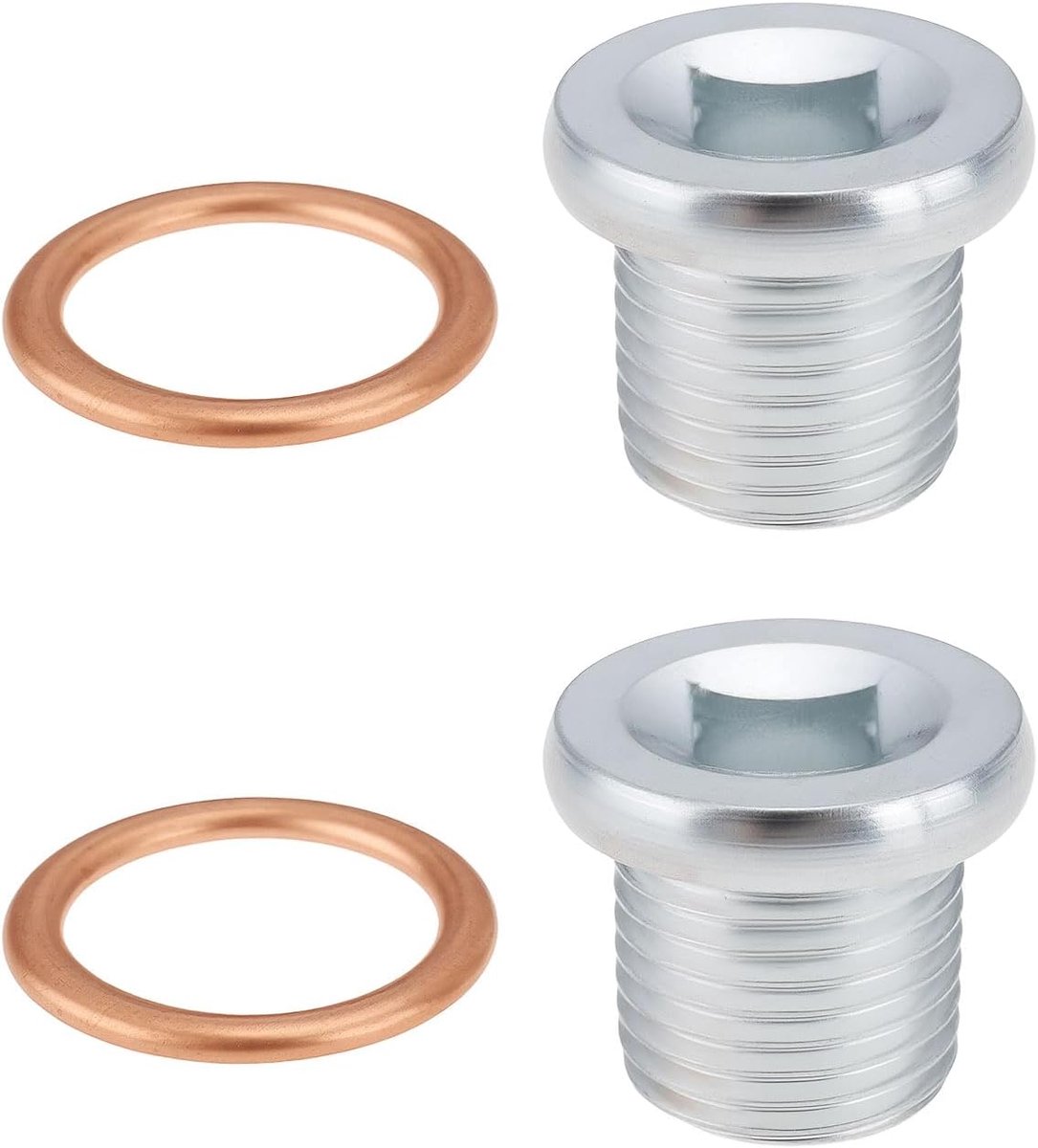 2 stks Auto M16 x 1.5mm Sump Plug met Koperen Wasmachines Compatibel met Rover Compatibel met Citroen