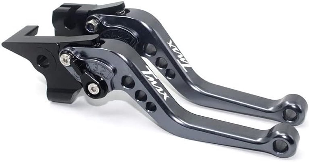 1 paar motorfiets hefboomgreep voor TMAX tmax500 2008-2011 TMAX530 2012-2016 TMAX 560 2019-2020 verstelbare korte remkoppelingshendel (titanium)