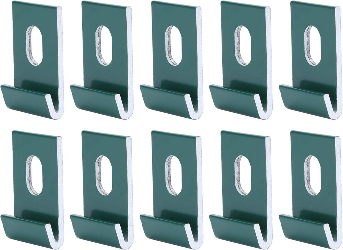 10 stuks basisclips haakbevestigingen bevestigingen aluminium kassen armatuurset Groen