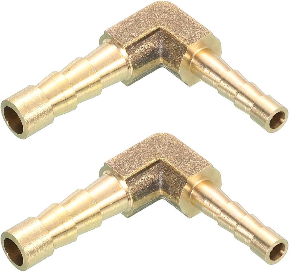 6 mm x 4 mm slangverbinder, messing dubbele nippelkoppeling, 2 stuks slangverbinders, benzineslang, slangkoppelingen, tuinslang voor het verbinden van waterslangen
